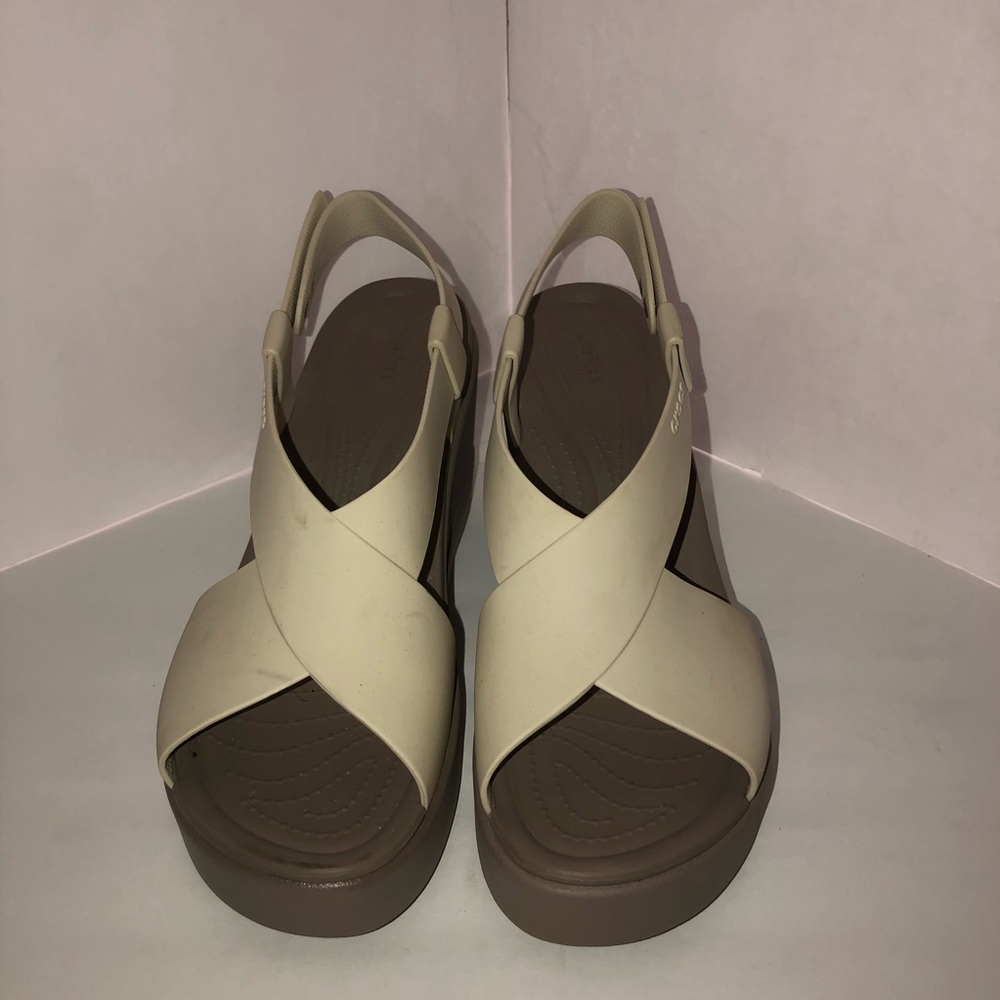 Crocs LiteRide Crocs Wedge Sandal - Women | Color: Beige | Size: 9